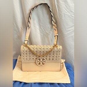 Tory Burch Cream Crochet Shoulder Bag